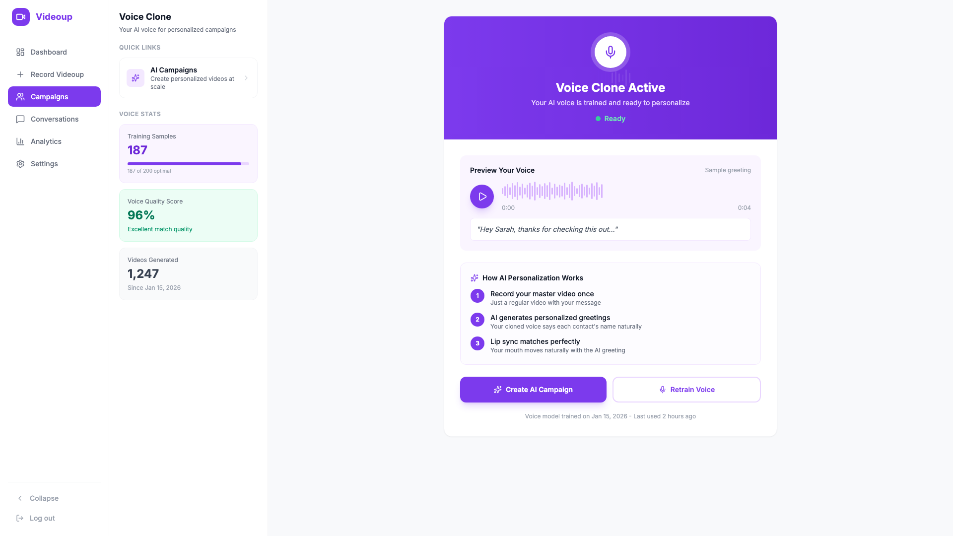 Voice Cloning Interface